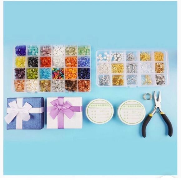 Bujidir 2180 Pcs Jewelry Making Kit, Ring Making Kit with 24 Colors Gemstones Be - Picture 5 of 5